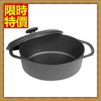鑄鐵鍋煲湯鍋具-傳統手工鑄造黑色橢圓鍋1色66f31【獨家進口】【米蘭精品】