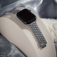 【ALL TIME 完全計時】Apple Watch S7/6/SE/5/4 38/40/41mm 魚鱗紋鋼錶帶_贈調錶帶工具