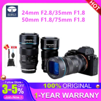 SIRUI 24mm F2.8 35mm F1.8 50mm F1.8 75mm F1.8 1.33x S35 for Canon RF Leica LSeries Anamorphic Lens Covers Super35/APS-C Sensors
