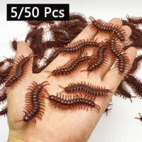 5-50Pcs Horrifying Funny Cockroaches Joke Decoration Props Rubber Toy Gags Practical Jokes Toys Simulation Plastic Centipede