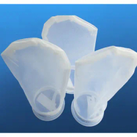 Hot Fish Tank Filter Mesh Bag Easy Light Weight Aquarium Filter Socks Nylon Mesh for Fish Tank Marine Aquarium 4"X10" 0.2mm