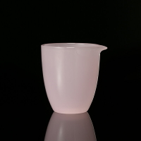 貴妃粉玉瓷公道杯高端單個功夫茶具玻璃分茶器耐高溫日式勻杯公杯