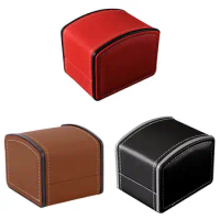 Watch Case Watch Boxes Vintage Faux Leather Jewelry Decor Case Shape Watch Protective Box Organizer