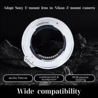 FUNMOUNT FM-ETZ PRO Lens Adapter Ring AF Auto Focus Adapter Ring for Sony E-Mount Lens to Nikon Z Mount Camera