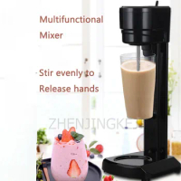 Commercial Milk Shake Machine 220V Electric Milk Frother Portable Food Blender Coffee Mixing Milk Bubble Mixer 1000ML Milks Foam