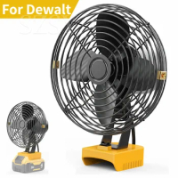 Portable Outdoor Jobsite Cordless Fan for DeWalt Indoor Fans Operated for DeWalt 20V Max Battery Strong wind force Outdoor work