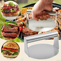 1pcs 304 Stainless Alat Burger Press Burger Peralatan Dapur Alat Press Daging Burger  Pengepres Dagi