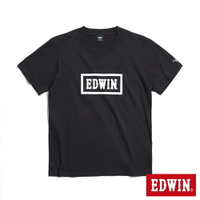 EDWIN 方框 LOGO短袖T恤-男款 黑色