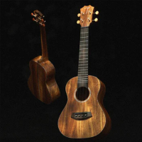 23/26 Inch Electric Concert Tenor Ukulele Full Solid Dark Wood Ukulele Guitar Electric Small Professional Instruments for Adults