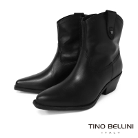 【TINO BELLINI 貝里尼】巴西進口帥氣牛仔靴FWNT038(黑色)