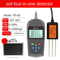 TR-6 Multi Functional Soil Temperature Hygrometer Moisture Meter Soil Salinity Meter Conductivity Meter