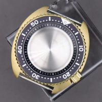 45mm Golden Watch Accessories Case SKX007 Bezel For SKX009 SKX013 Seiko NH35 NH36 Movement 28.5mm Dial Sapphire Crystal Glass