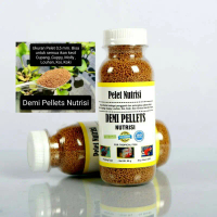 PELET NUTRISI kemasan botol 60gr pakan penunjang pertumbuhan ikan hias