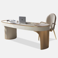 Home desk chair combination modern minimalist rock board computer desk boss's office desk