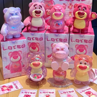 Miniso Disney Strawberry Bear Blind Box Toy Story Lotso Anime Figure Original Mysterious Decoration Figurines Cute Gift Toy