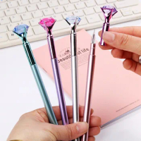 Diamond Head Gel Pen School Cute Cartoon Plastic Gel Pen for Kids Learning Gift Stationery Office Supplies