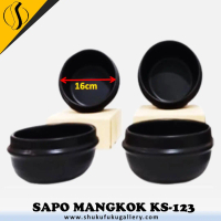 SAPO MANGKOK KS-123 HITAM/ MANGKOK BIBIMBAP/ CLAYPOT BOWL KERAMIK