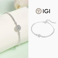 【鉅曜】IGI 50分典雅非凡鑽石手鍊 18K白金(培育鑽石 18K)