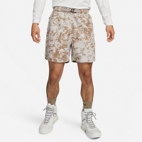 Nike 褲子 ACG Print Trail 男款 灰 棕 防潑水 滿版 印花 腰帶環 短褲 機能 戶外 FB8092-012