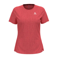 【ODLO官方直營】女 CT ENGINEERED 短袖 T-SHIRT 佳麗紅麻花(快乾衣 排汗衣 抗臭衣 銀離子 登山 瑜珈)