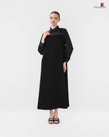 Elizabeth - Gamis Overall Set 0595-2243 Semua Ukuran Black