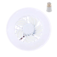 E27 Ceiling Fan with LED Light 5-Blade Modern Lamp 5.79inch Fan Lamp Flush Mount with B22 to E27 Converter 85V-265V