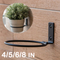 4/5/6/8 Inch Wall-mounted Plant Holder Metal Folding Ring Flower Pot Stand for Outdoor Garden Home Indoor Wall Decorative 1Pcs