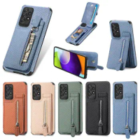 Zipper Card Wallet Leather Phone Case For Samsung Galaxy A20S A12 A11 A03S M62 A70s A51 A50S A30 M01S A025F Flip Holder Cover