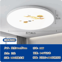 LED三防吸頂燈超薄圓形防水(三防-高亮超薄款30cm【雅白-麋鹿圖案】24W白光) 