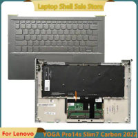 New For Lenovo Yoga Pro14s Slim7 Carbon 2022 Yoga Slim7 Laptop Upper Case Palmrest Cover backlit keyboard 5CB1D70671