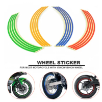 For Honda PCX 125 150 160 PCX125 PCX150 PCX160 CBR600F CB400 Hornet250 Dirt Bike Wheel Sticker Reflective Decals Rim Tape Strip
