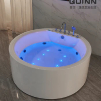 Circular integrated seamless circular jacuzzi independent bath tub