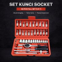 Soket Bahan Baja Krom Vanadium Socket Wrench 46 pcs 8-14mm-G2C1