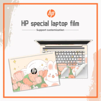 Tulip Rabbit Cover Laptop Sticker Skins Vinyl Skin Cute Cartoon Keyboard Sticker for HP Pavilion14 dy/15 dw/16 wf Decorate Decal