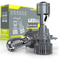 100W H4 LED projektor Mini Đèn chiếu sáng mentol bi-led Mini projektor Kanta H4 đèn pha tinggi rasuk