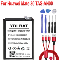 4200mAh HB486586ECW Battery For Huawei Mate30 Mate 30 TAS-AN00 Replacement Smart Phone Battery+USB cable+toolkit