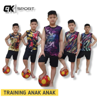 SETELAN KAOS SINGLET OLAHRAGA ANAK-ANAK BAJU OLAHRAGA FUTSAL VOLI BUKUTANGKIS BADMINTON PRINTING