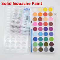 36 colors Solid gouache paint with colors water color paint art supplies in case for kids painting utensils Painting Materials