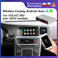 Android AUTO Wireless Apple CarPlay Box For VOLVO S60 2013 2014 pre-2014 Built-in Google Store AirPlay Mirror link Plug and Play