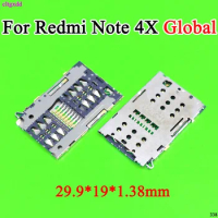 2Pcs for Xiaomi Redmi Note 4 Global/ Note 4X 3GB SIM Card Slot Reader SIM Card Connector Socket Holder Tray Repair Spare Parts