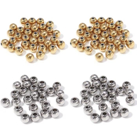 2mm 3mm-10mm Stainless Steel Beads for Jewelry Making Loose Spacer Beads Ball Hole 1.2-5mm for Bracelets Jewelry Components DIY