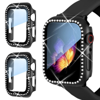 IN7 Apple Watch Series 6/SE單排鑲鑽手錶防摔電鍍保護殼40mm