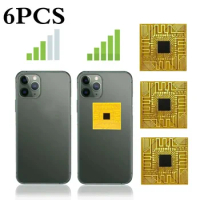 1-6PCS Mobile Phone Signal Enhancement Stickers Phone Signal Enhancement 4G Signal Antenna Reception Booster Stickers