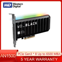 Western Digital WD BLACK 1TB 2TB 4TB AN1500 NVMe Internal Gaming Solid State Drive SSD Add-In-Card PCIe Gen3 * 8 Up to 6500 MB/s