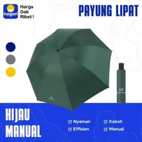 HAGARI - Payung Lipat Manual & Otomatis Polos Anti UV Payung Umbrella Panjang Dewasa Payung Lipat Ku