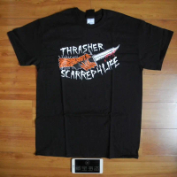 Áo thun ngắn tay Flame Dagger 100% cotton, phù hợp nam và nữ