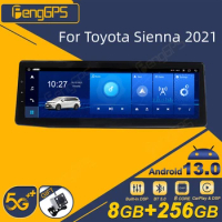 For Toyota Sienna 2021 Android Car Radio 2Din Stereo Receiver Autoradio Multimedia Player GPS Navi Head Unit Screen