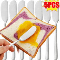 5/1Pcs Butter Spoon Cheese Dessert Stainless Steel Cutter Knife Toast Bread Jam Cream Cutlery Butter Spreader Home Kitchen Tools
