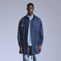 【LEVIS】BLUETAB™ 男款 丹寧牛仔立領風衣外套 人氣新品 001LL-0000