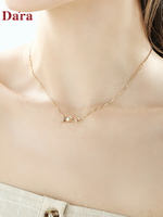 戴拉925銀love字母鎖骨鏈韓版簡約氣質ins項鏈小眾設計感輕奢配飾